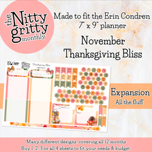 Load image into Gallery viewer, November Thanksgiving Bliss - The Nitty Gritty Monthly - Erin Condren Vertical Horizontal