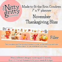 Load image into Gallery viewer, November Thanksgiving Bliss - The Nitty Gritty Monthly - Erin Condren Vertical Horizontal