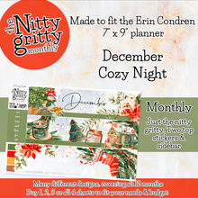 Load image into Gallery viewer, December Cozy Night Christmas - The Nitty Gritty Monthly - Erin Condren Vertical Horizontal