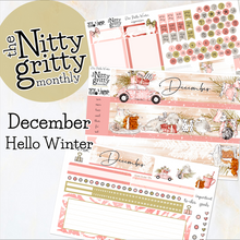 Load image into Gallery viewer, December Hello Winter - The Nitty Gritty Monthly - Erin Condren Vertical Horizontal