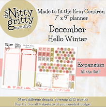Load image into Gallery viewer, December Hello Winter - The Nitty Gritty Monthly - Erin Condren Vertical Horizontal