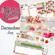 Load image into Gallery viewer, December Joy Christmas - The Nitty Gritty Monthly - Erin Condren Vertical Horizontal