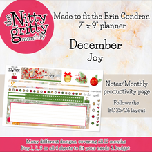Load image into Gallery viewer, December Joy Christmas - The Nitty Gritty Monthly - Erin Condren Vertical Horizontal