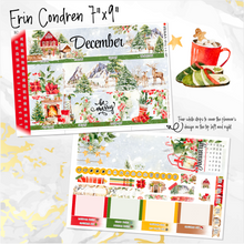 Load image into Gallery viewer, New Release December Winter Pines monthly - Erin Condren Vertical Horizontal 7&quot;x9&quot;, Happy Planner Classic, Mini &amp; Big