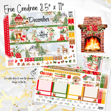 Load image into Gallery viewer, New Release December Winter Pines monthly - Erin Condren Vertical Horizontal 7&quot;x9&quot;, Happy Planner Classic, Mini &amp; Big