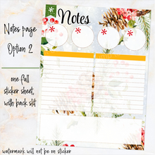 Load image into Gallery viewer, New Release December Winter Pines Notes monthly sticker - Erin Condren Vertical Horizontal 7&quot;x9&quot;, Happy Planner Classic, Mini &amp; Big