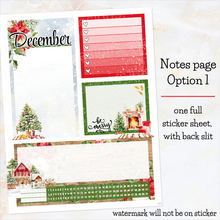 Load image into Gallery viewer, New Release December Winter Pines 25/26 Notes monthly sticker - Erin Condren Vertical Horizontal 7x9