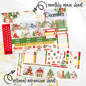 New Release December Winter Pines monthly - Hobonichi Cousin A5 personal planner