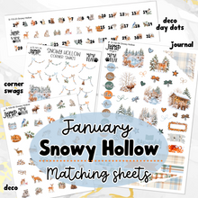 Load image into Gallery viewer, New Release January Snowy Hollow Planner Stickers – Matching Extras + Bundle &amp; Save!