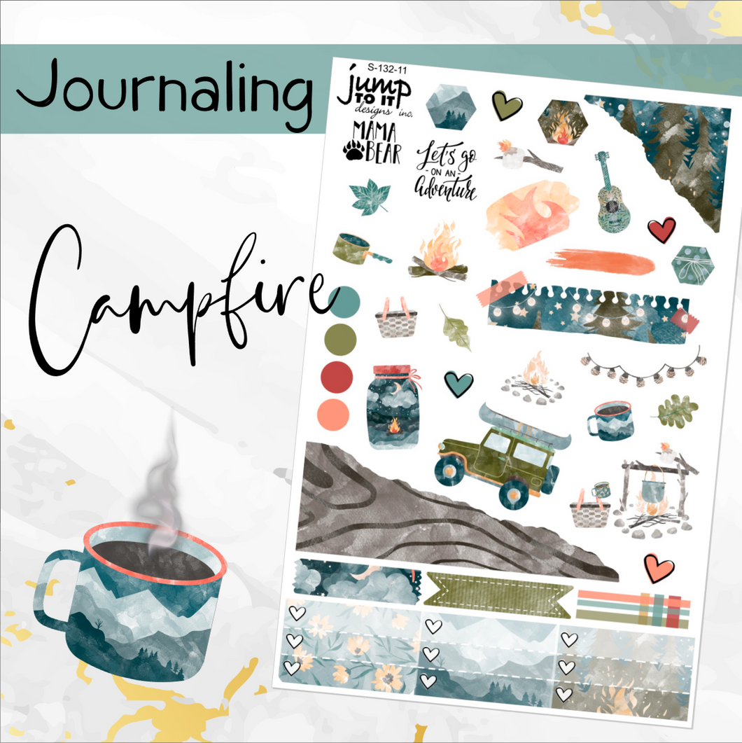 Campfire JOURNAL sheet - planner stickers          (S-132-11)