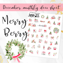Load image into Gallery viewer, New Release December Merry Berry Planner Stickers – Matching Extras + Bundle &amp; Save!