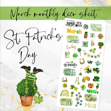 Load image into Gallery viewer, March St Patrick’s Day ’24 Deco sheet - planner stickers          (S-109-45)