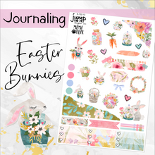 Load image into Gallery viewer, Easter Bunnies Spring JOURNAL sheet - planner stickers          (S-132-13)
