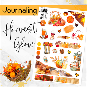 November Harvest Glow JOURNAL sheet - planner stickers          (S-132-8)