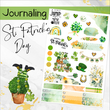 Load image into Gallery viewer, March St Patrick’s Day ’24 JOURNAL sheet - planner stickers          (S-132-17)