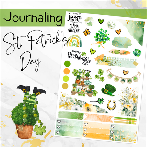 March St Patrick’s Day ’24 JOURNAL sheet - planner stickers          (S-132-17)