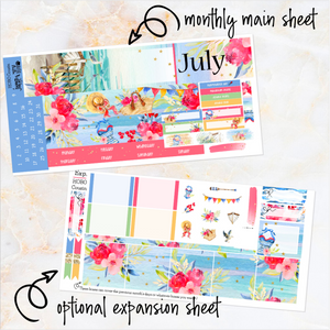 July Seaside 4th monthly - Hobonichi Cousin A5 personal planner