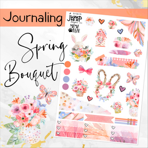 Spring Bouquet JOURNAL sheet - planner stickers          (S-132-15)
