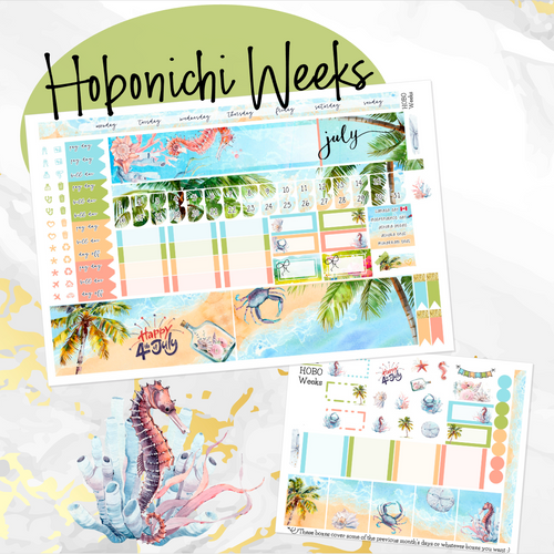 New Release July Lazy Days monthly - Hobonichi Weeks personal planner