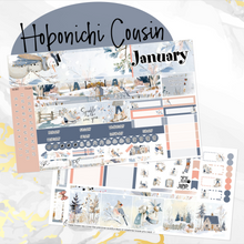 Load image into Gallery viewer, January Winter Haze monthly - Hobonichi Cousin A5 personal planner