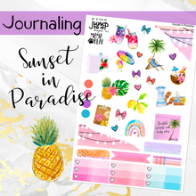 Load image into Gallery viewer, Sunset in Paradise JOURNAL sheet - planner stickers          (S-132-35)