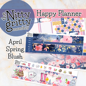 April Spring Blush - The Nitty Gritty Monthly - Happy Planner Classic