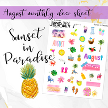 Load image into Gallery viewer, Sunset in Paradise Deco sheet - planner stickers          (S-109-61)