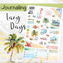 Load image into Gallery viewer, July Lazy Days JOURNAL sheet - planner stickers          (S-132-34)