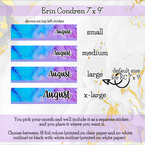 EMERALD - The Nitty Gritty Monthly-Any Month-Erin Condren 7x9 8.5x11 Happy Planner Classic & Big