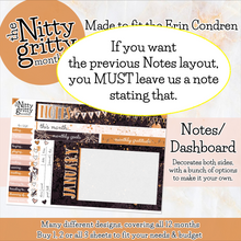 Load image into Gallery viewer, January New Year&#39;s Eve - The Nitty Gritty Monthly - Erin Condren Vertical Horizontal