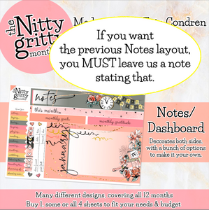 January New Year ’23 - The Nitty Gritty Monthly - Erin Condren Vertical Horizontal