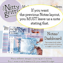 Load image into Gallery viewer, January Winter’s Dream - The Nitty Gritty Monthly - Erin Condren Vertical Horizontal