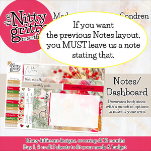 December Joy Christmas - The Nitty Gritty Monthly - Erin Condren Vertical Horizontal