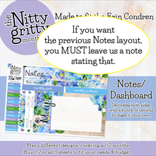 Load image into Gallery viewer, May Hydrangeas - The Nitty Gritty Monthly - Erin Condren Vertical Horizontal