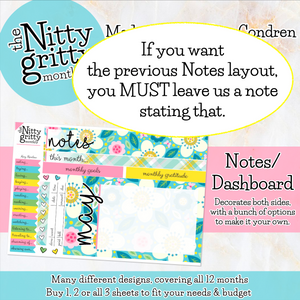 May Meadow - The Nitty Gritty Monthly - Erin Condren Vertical Horizontal