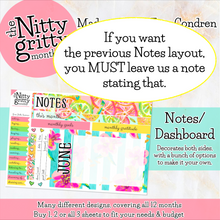Load image into Gallery viewer, June Hello Summer - The Nitty Gritty Monthly - Erin Condren Vertical Horizontal