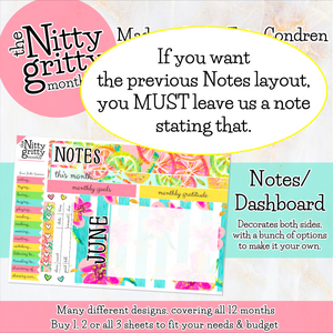June Hello Summer - The Nitty Gritty Monthly - Erin Condren Vertical Horizontal
