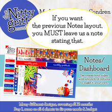 Load image into Gallery viewer, July Fireworks - The Nitty Gritty Monthly - Erin Condren Vertical Horizontal