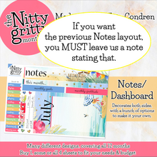 Load image into Gallery viewer, July Seaside 4th - The Nitty Gritty Monthly - Erin Condren Vertical Horizontal