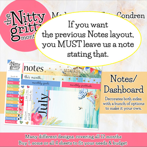 July Seaside 4th - The Nitty Gritty Monthly - Erin Condren Vertical Horizontal