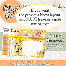 Load image into Gallery viewer, August Honey Hive - The Nitty Gritty Monthly - Erin Condren Vertical Horizontal