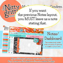 Load image into Gallery viewer, September School Days - The Nitty Gritty Monthly - Erin Condren Vertical Horizontal