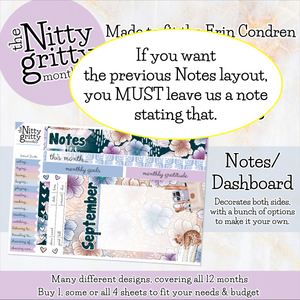 September School Hustle - The Nitty Gritty Monthly - Erin Condren Vertical Horizontal