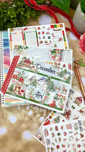 New Release December Winter Pines monthly - Erin Condren Vertical Horizontal 7"x9", Happy Planner Classic, Mini & Big