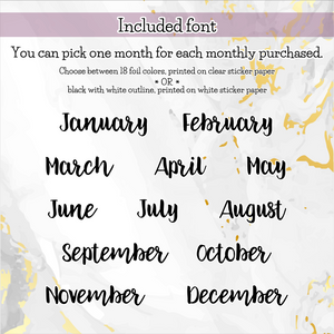 TOPAZ - The Nitty Gritty Monthly-Any Month-Erin Condren 7x9 8.5x11 Happy Planner Classic & Big
