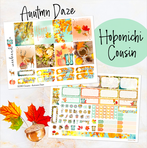 Autumn Daze - weekly kit Hobonichi Cousin A5 personal planner