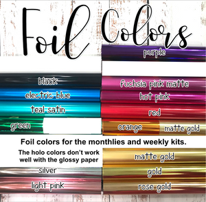 Foil - Color Block Weekly Essential icon planner stickers  (F-123+)