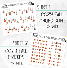 Load image into Gallery viewer, COZY FALL • Sticker Theme Collection • Washi, Swags, Tabs, Deco (T-201)