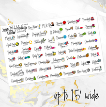 Load image into Gallery viewer, Foil - Holiday Icon planner stickers   (F-142-2 Foil)
