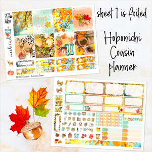 Autumn Daze - FOIL weekly kit Hobonichi Cousin A5 personal planner